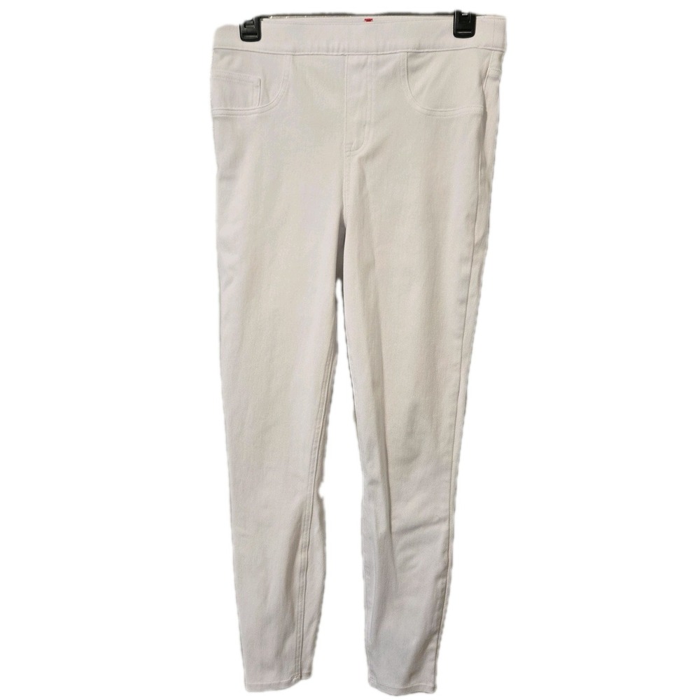 Spanx On The Go Womens Slim Straight White Jeans Size Medium